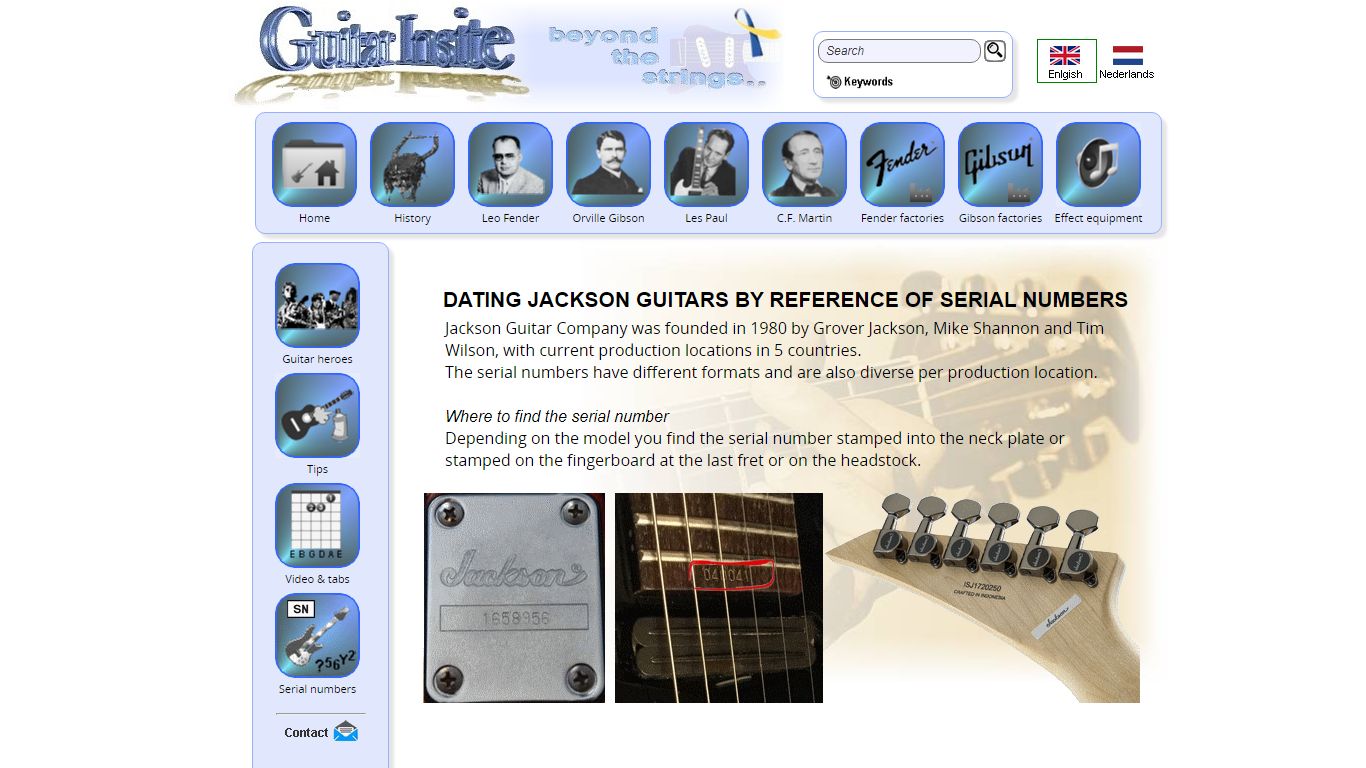 Jackson Guitars Serial Number Decoder - GuitarInsite